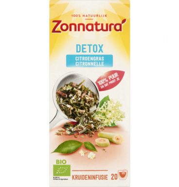 3x Zonnatura Detox Citroengras Biologisch 20 stuks