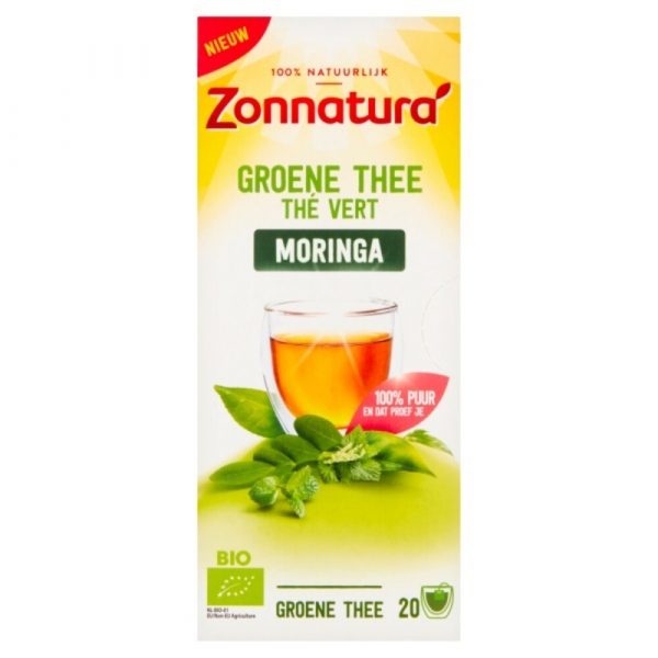 Zonnatura Groene Thee Moringa Bio 20 stuks