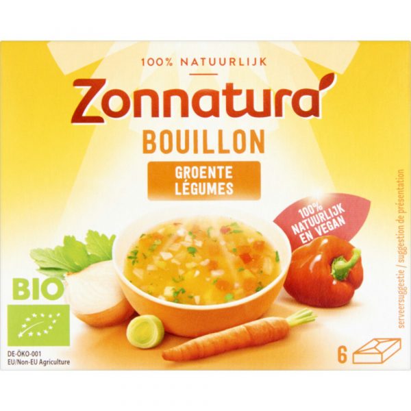 3x Zonnatura Groentebouillon Tabletten Biologisch 6 x 11 gr