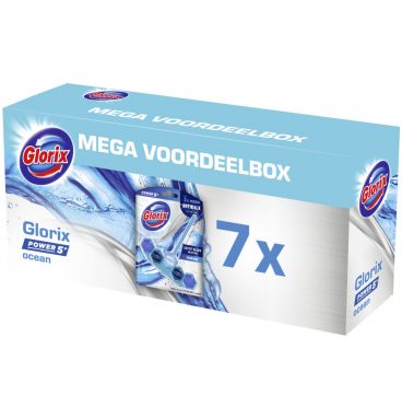 7x Glorix Toiletblok Blauw Water Ocean