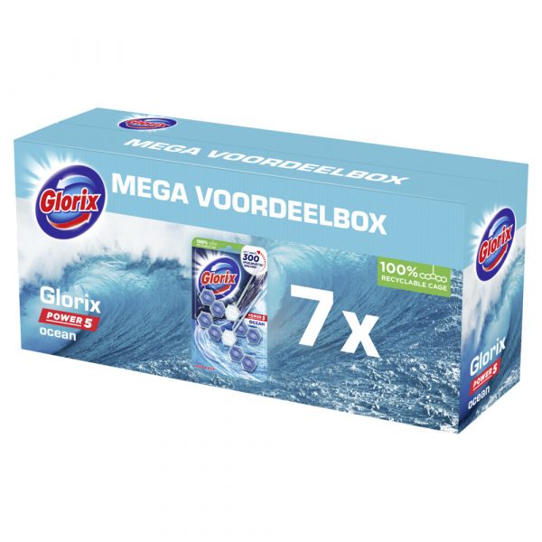 7x Glorix Toiletblok Ocean 2 stuks