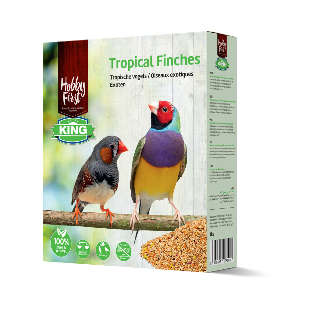 Hobby First King Tropische Vogels 1 kg