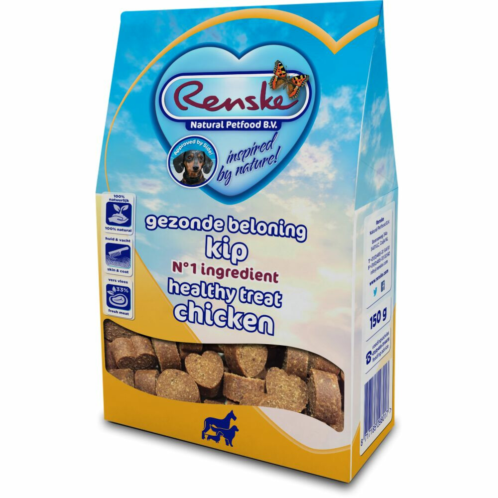 Renske Gezonde Beloning Hartjes Kip 150 gr