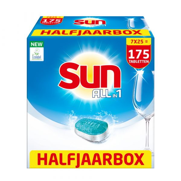 7x Sun Vaatwastabletten All-in-1 Normaal 25 stuks