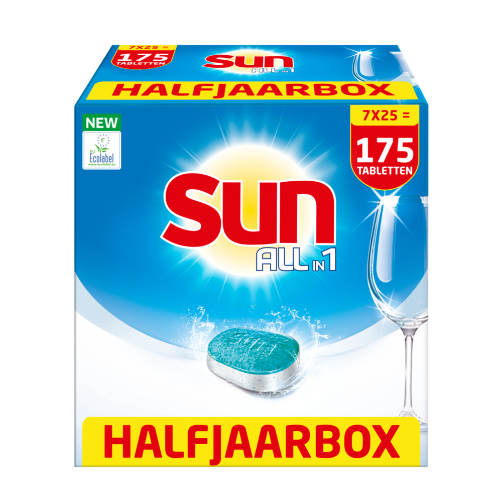 7x Sun Vaatwastabletten All-in-1 Normaal 25 stuks