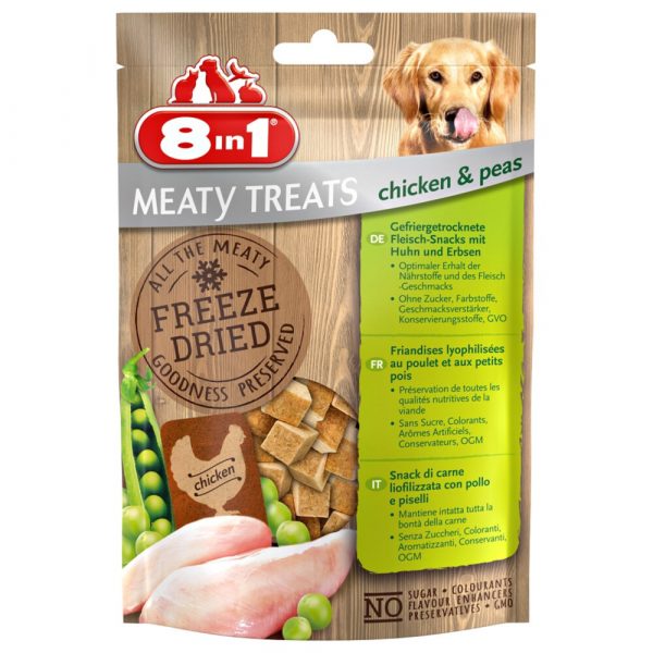 8in1 Meaty Treats Kip en Erwten 50 gr