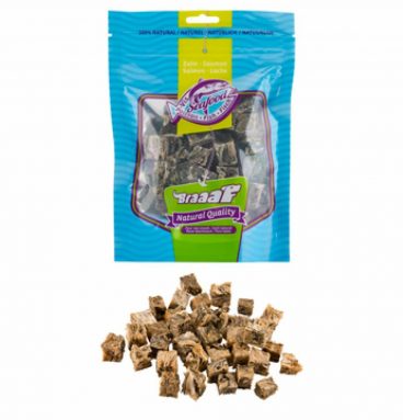 Braaaf Vissnack Zalmhuid Cubes 70 gr