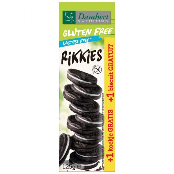 3x Damhert Koek Rikkies Glutenvrij Lactosevrij 125 gr