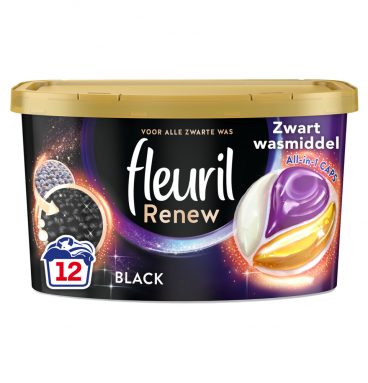 Fleuril Wasmiddelcapsules Renew Zwart 12 stuks