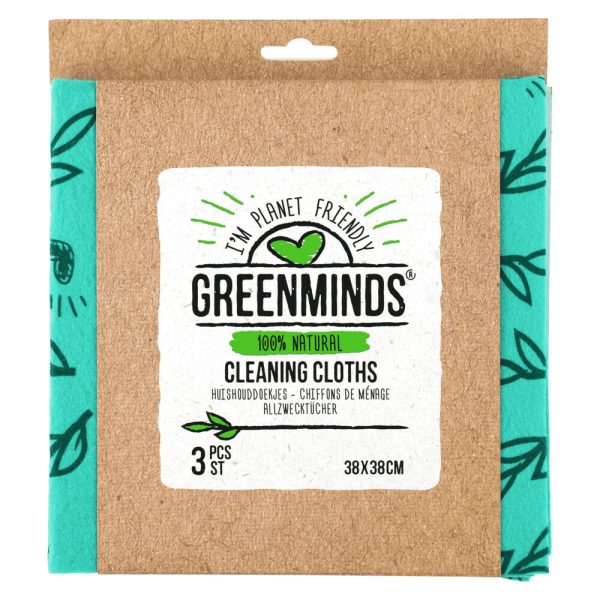 Greenminds Schoonmaakdoekjes 38x38 cm 3 stuks