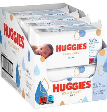 8x Huggies Billendoekjes Pure Extra Care Sensitive 99% Water 56 doekjes