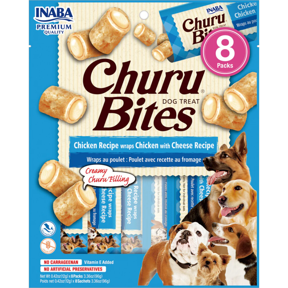 Inaba Hondensnack Churu Rolls Kip - Kaas 76 gr