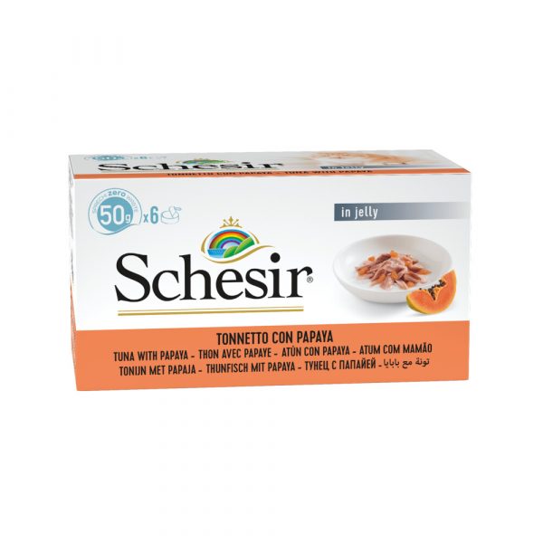 Schesir Kattenvoer Tonijn - Papaya 6 x 50 gr