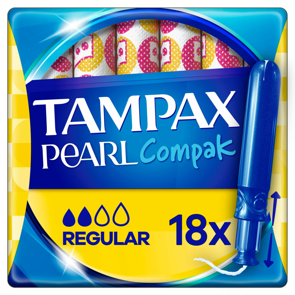 Tampax Pearl Compak Regular Tampons Met Inbrenghuls 18 stuks