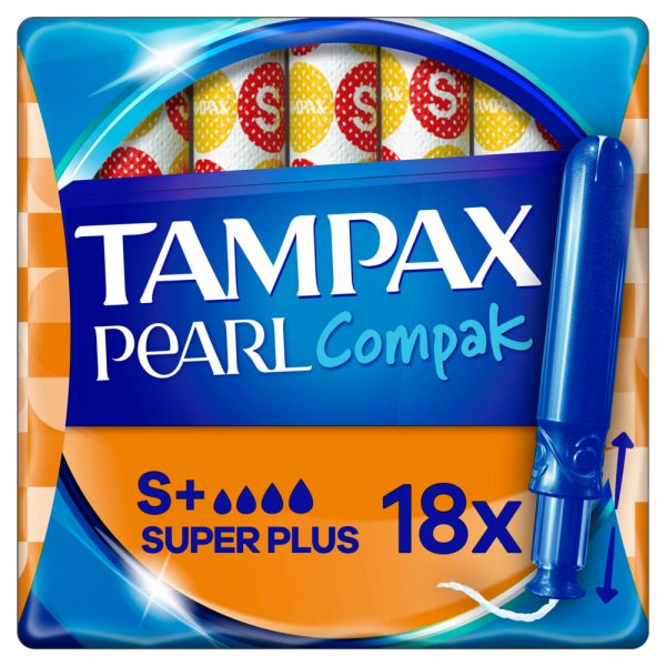 Tampax Pearl Compak Super Plus Tampons met Inbrenghuls 18 stuks