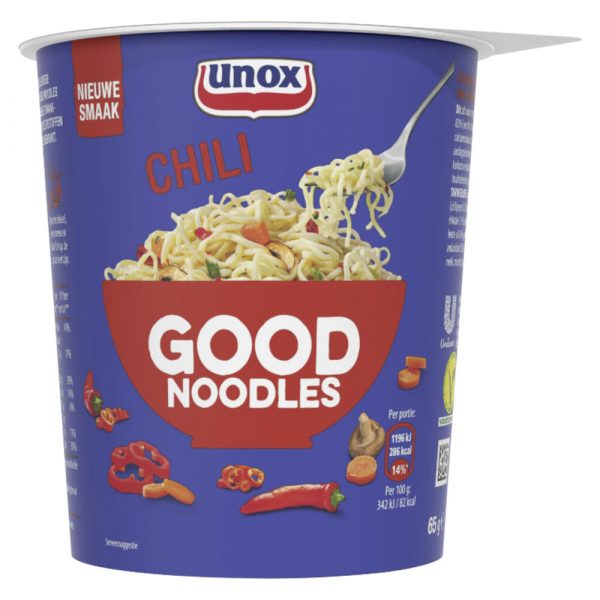 4x Unox Good Noodles Cup Chili 65 gr