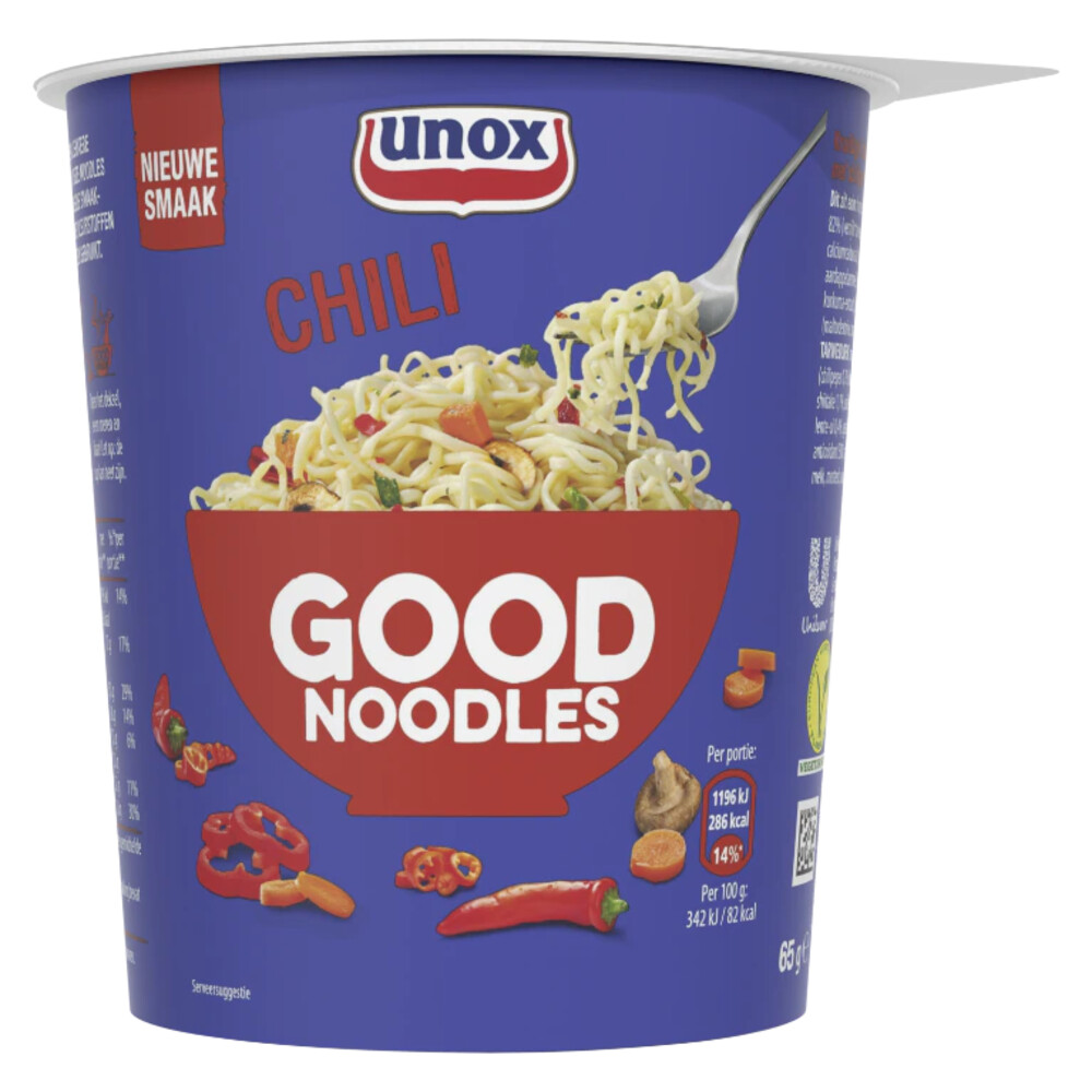 4x Unox Good Noodles Cup Chili 65 gr