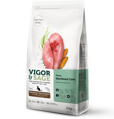 Vigor&Sage Kattenvoer Sterilised Indoor Poria 400 gr