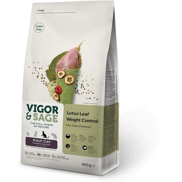 Vigor&Sage Kattenvoer Weight Control Lotus Leaf 400 gr