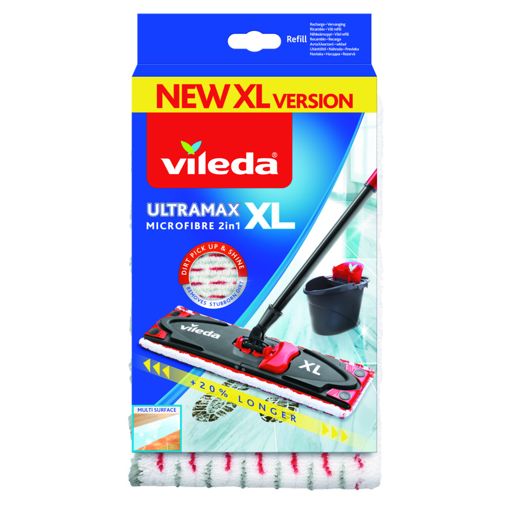 Vileda UltraMax Power 2in1 XL - Vervanging Wit Rood