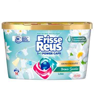 Witte Reus Wasmiddel Frisse Reus 3+1 Power Caps Lotus 14 stuks