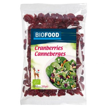 3x Damhert Biofood Cranberries Biologisch 100 gr