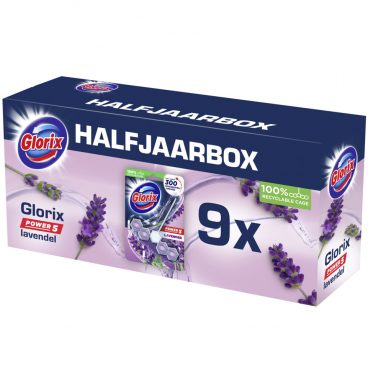 9x Glorix Toiletblok Lavendel