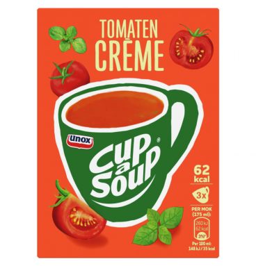 3x Unox Cup-a-Soup Tomaten Crème 3 x 175 ml