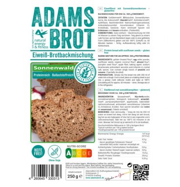 3x Adams Brot Broodmix Sonnenwald 250 gr