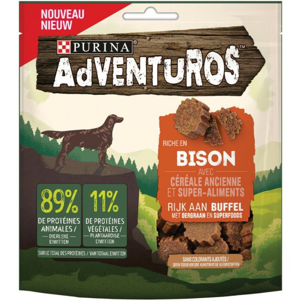 6x Adventuros Hondensnack Buffelsmaak 90 gr