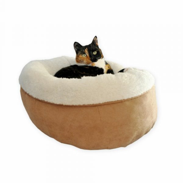 Afp Lambswool Donut Bed Tan 45 x 45 x 25 cm