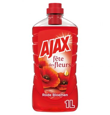 8x Ajax Allesreiniger Fete de Fleur Rode bloemen 1 liter