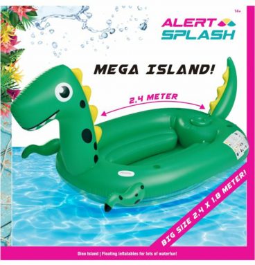 Alert Splash Opblaaseiland Dino 240 x 180 cm