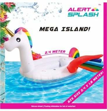 Alert Splash Opblaaseiland Eenhoorn 240 x 180 cm