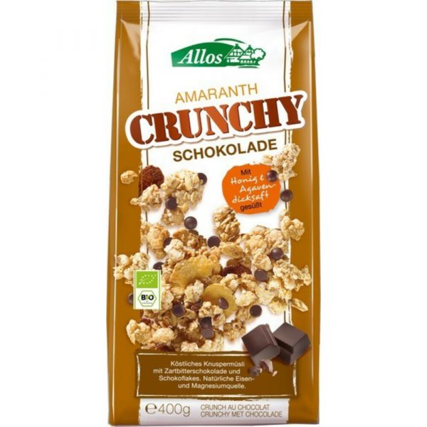 3x Allos Crunchy Choco Amaran Bio 400 gr