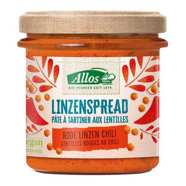 3x Allos Spread Rode Linzen Bio 140 gr