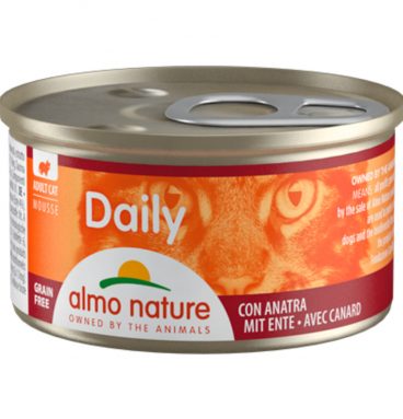 24x Almo Nature Daily Mousse Kattenvoer Eend 85 gr