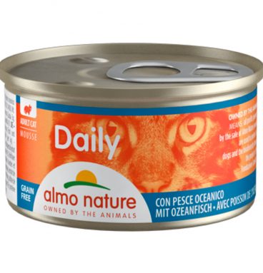 24x Almo Nature Daily Mousse Kattenvoer Oceaanvis 85 gr