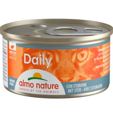 24x Almo Nature Daily Mousse Kattenvoer Steur 85 gr