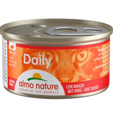 24x Almo Nature Daily Mousse Kattenvoer Stukjes Rund 85 gr