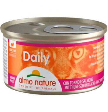 24x Almo Nature Daily Mousse Kattenvoer Tonijn - Zalm 85 gr