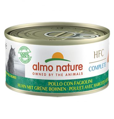 24x Almo Nature HFC Complete Kattenvoer Kip - Groene Bonen 70 gr