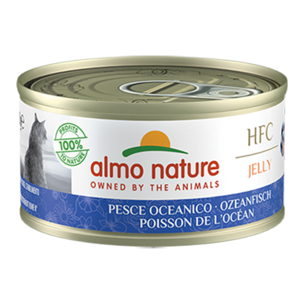 24x Almo Nature HFC Jelly Kattenvoer Oceaanvis 70 gr