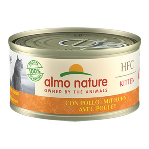 24x Almo Nature HFC Kitten Kattenvoer Kip 70 gr