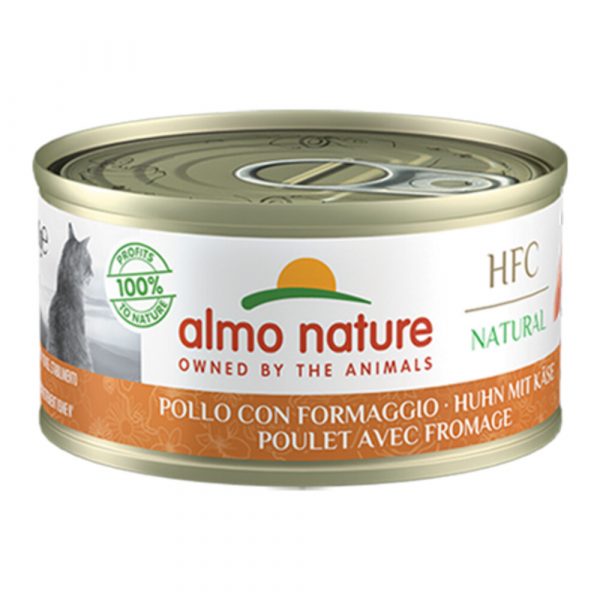 24x Almo Nature HFC Natural Kattenvoer Kip - Kaas 70 gr