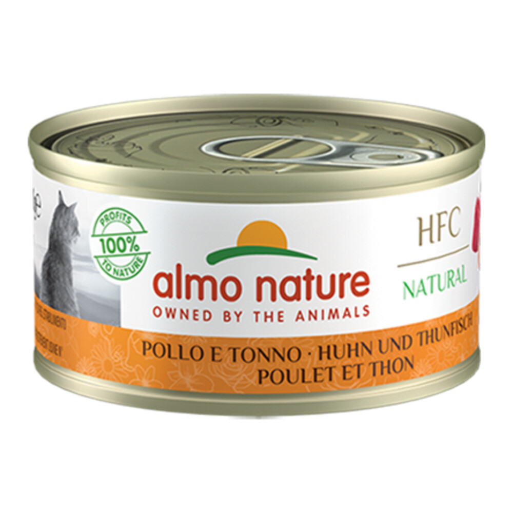 24x Almo Nature HFC Natural Kattenvoer Kip - Tonijn 70 gr