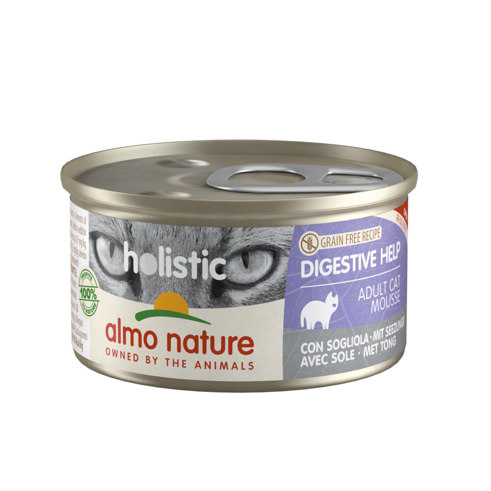 24x Almo Nature Holistic Digestive Help Kattenvoer Tong 85 gr