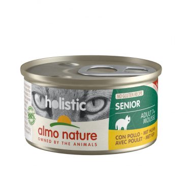 24x Almo Nature Holistic Senior Kattenvoer Kip 85 gr