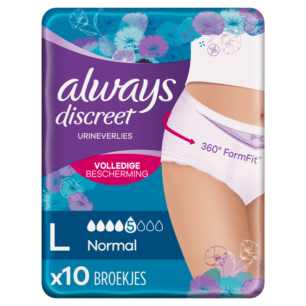 4x Always Discreet Broekjes Normal L 10 stuks