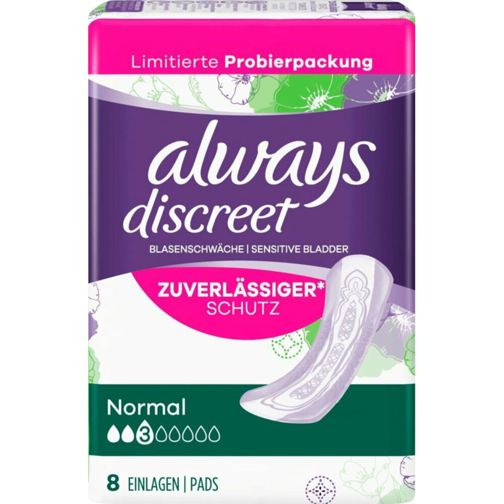 Always Discreet Normal Inlegkruisjes Urineverlies 8 stuks